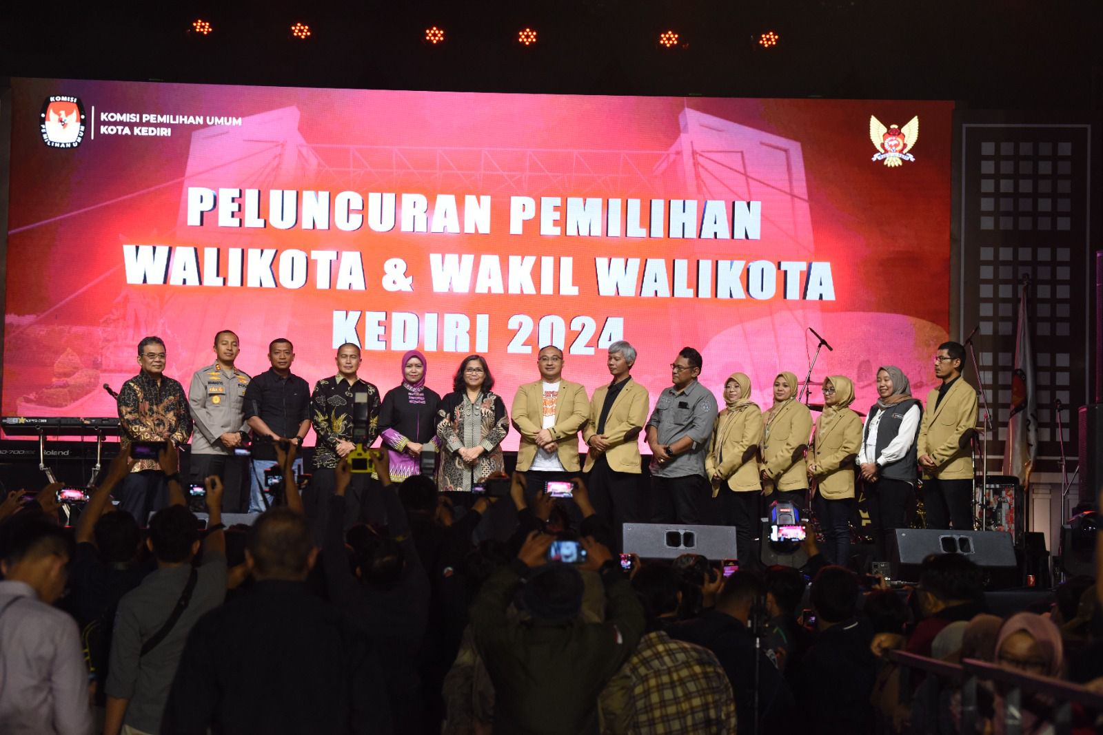 Hadiri Peluncuran Pemilihan Wali Kota dan Wakil Wali Kota Kediri, Pj Wali Kota Kediri Zanariah Harapkan Seluruh Tahapan Berjalan Lancar