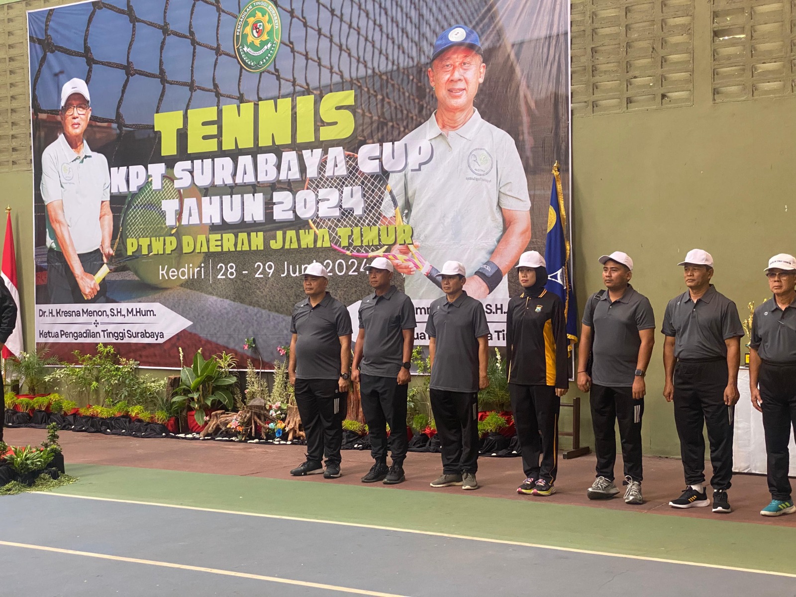 Wakapolres Kediri Hadiri Pembukaan Pertandingan Tennis KPT Surabaya Cup 2024