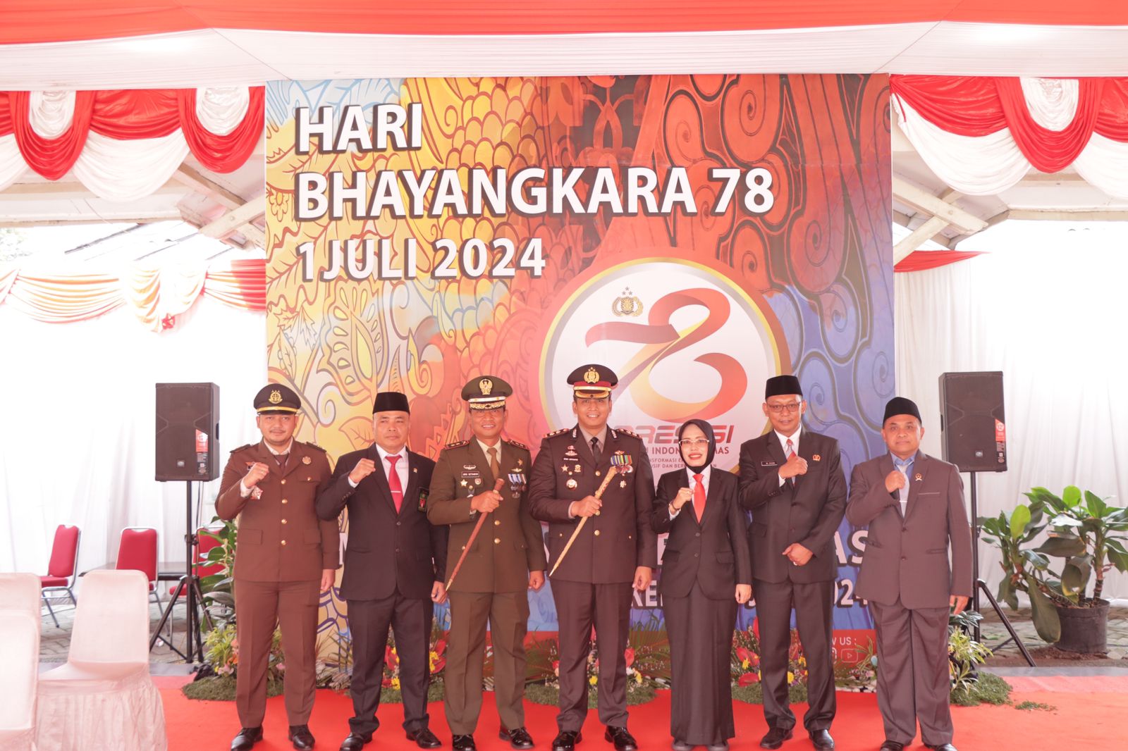 Upacara Hari Bhayangkara ke-78 Tahun 2024 Polres Kediri Sukses Digelar