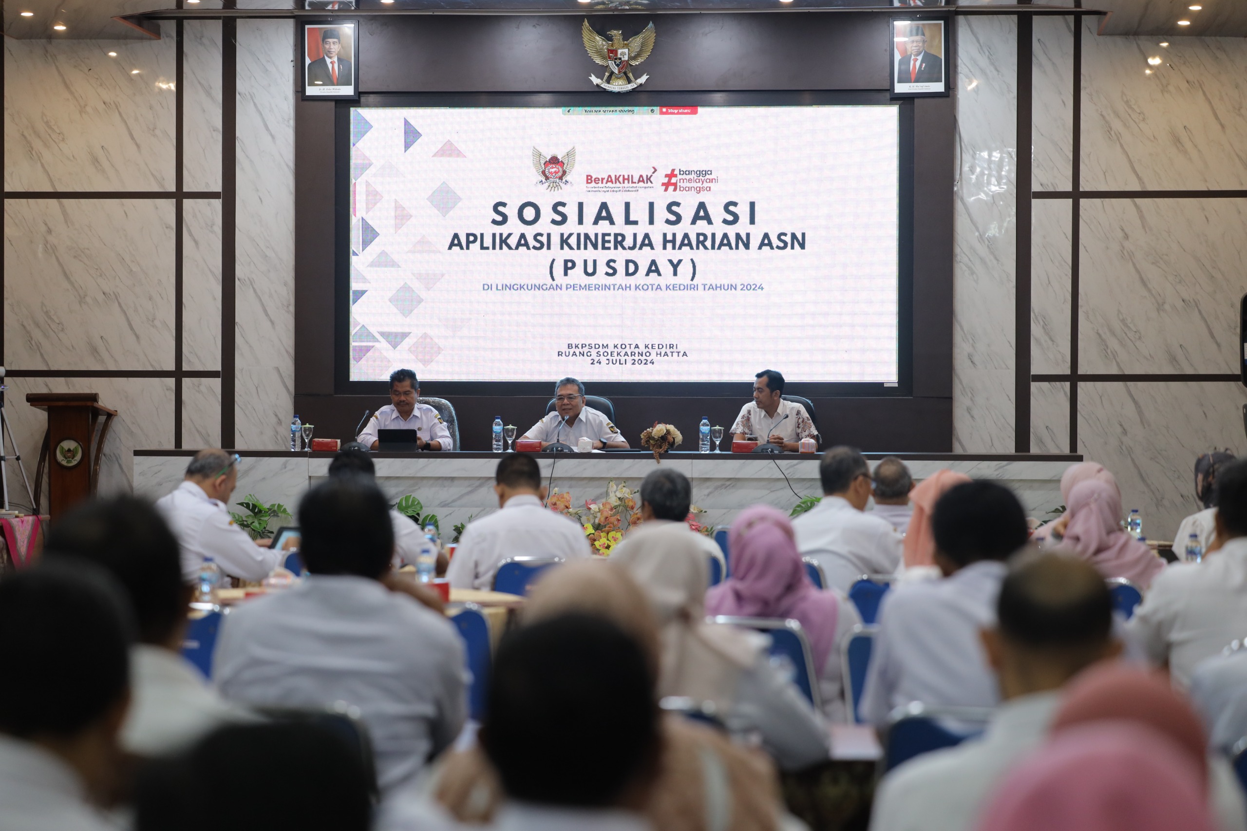 Sosialisasikan Aplikasi Pusday, ASN Pemkot Kediri Wajib Laporkan Kinerja Secara Harian