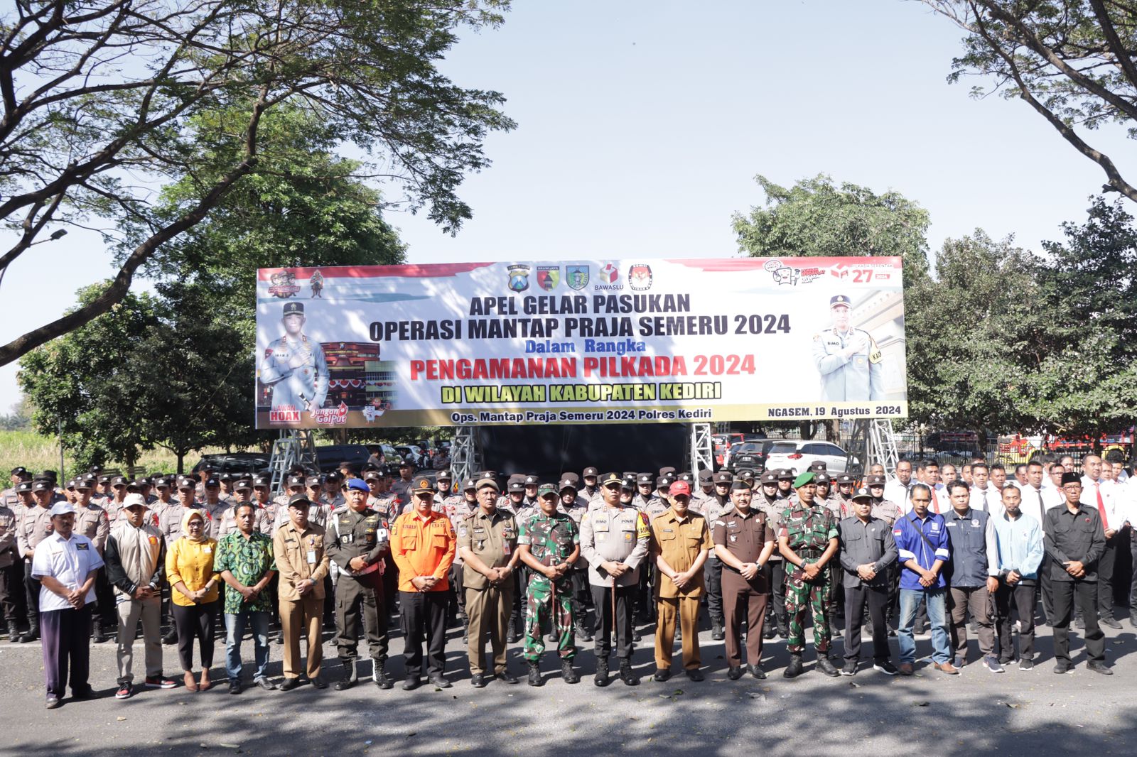 Kapolres Kediri Pimpin Apel Gelar Pasukan Ops Mantap Praja Semeru 2024