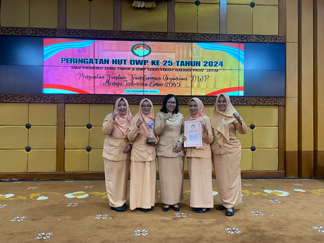 DWP Kota Kediri Sabet Juara 1 Lomba Kreasi Menu Anak Stunting Pada Peringatan HUT DWP