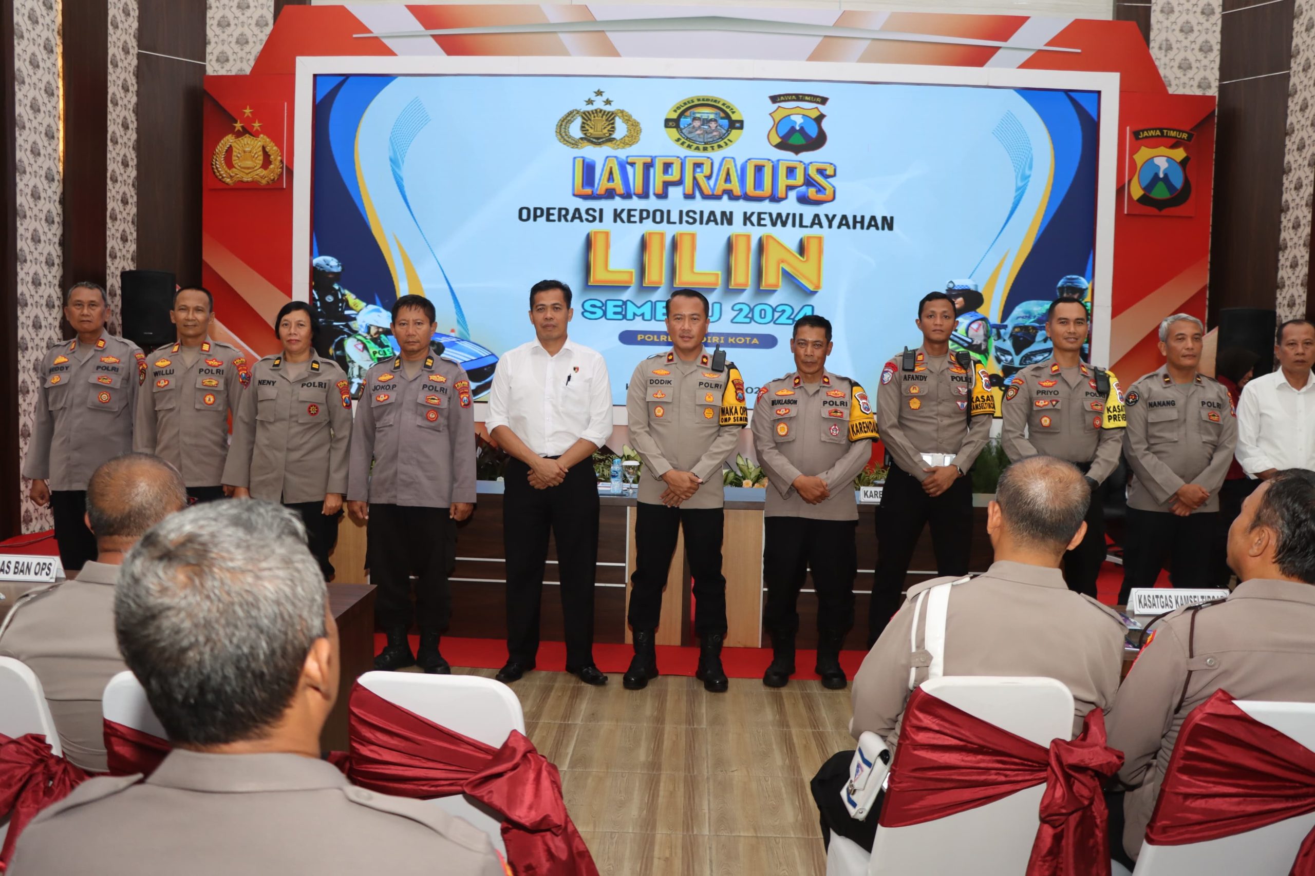 Polres Kediri Kota Gelar Latihan Pra Operasi Lilin 2024 Pengamanan Nataru 2025