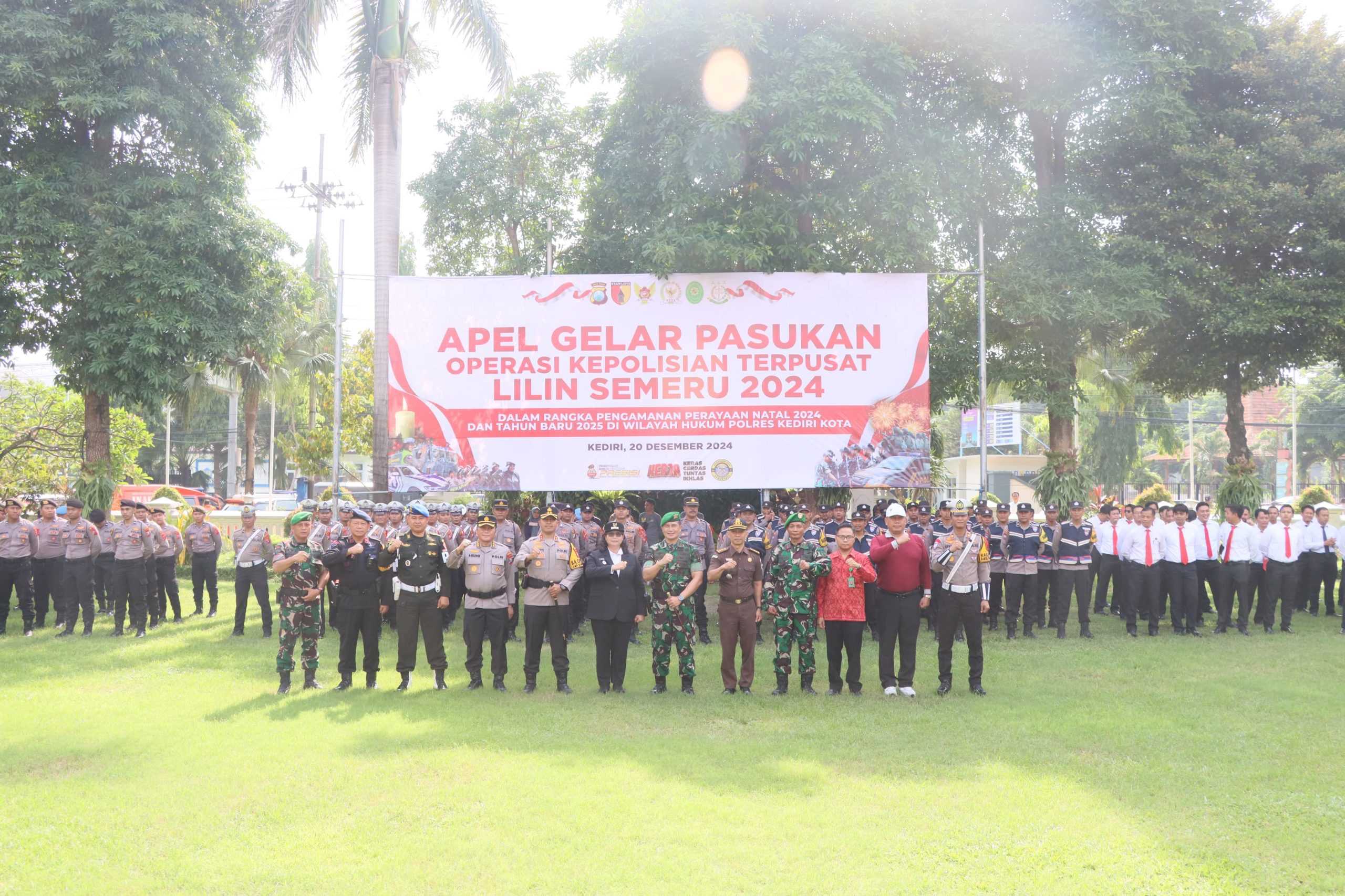 Amankan Nataru, Polres Kediri Kota Terjunkan Ratusan Personel