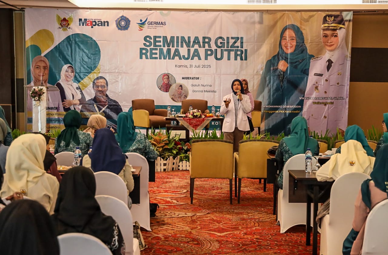 Tingkatkan Kesadaran Tentang Pentingnya Pemenuhan Gizi, Pemkot Kediri Beri Edukasi Gizi Bagi Remaja Putri Melalui Seminar