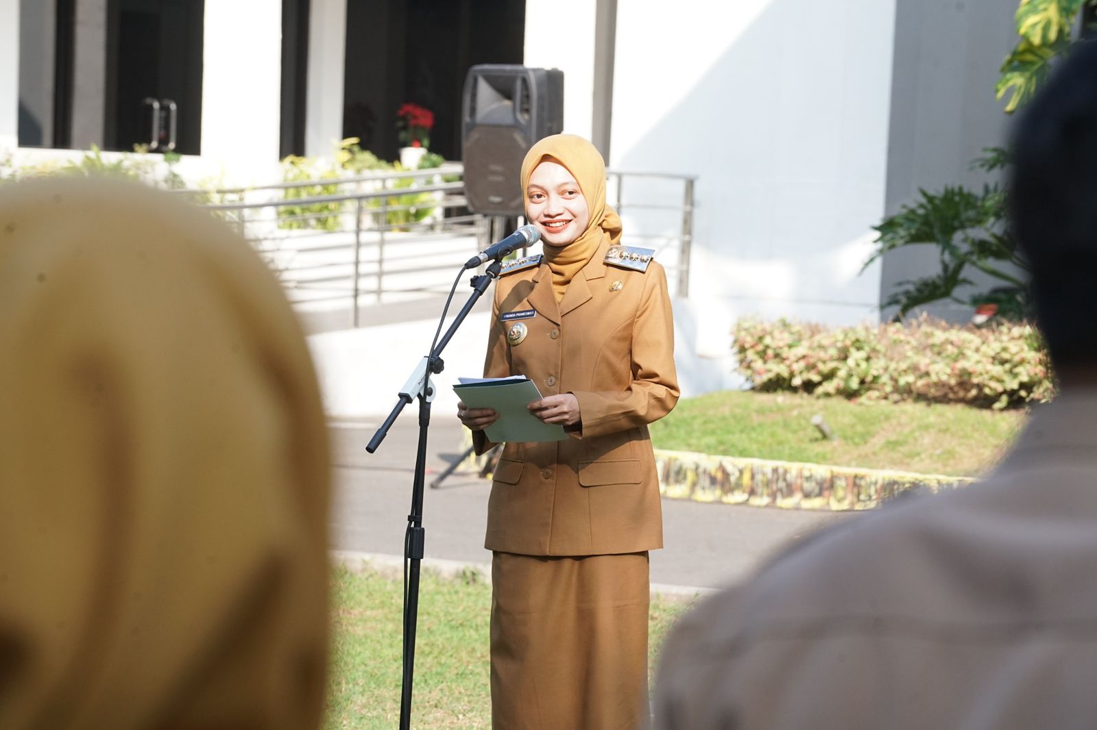 Ketahanan Pangan dan Kolaborasi Jadi Fokus Mbak Wali Saat Pimpin Apel Pagi