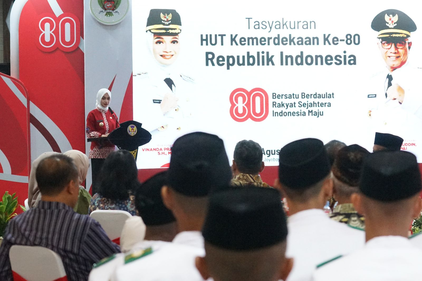 Tasyakuran HUT ke-80 RI di Kota Kediri, Mbak Wali Apresiasi Seluruh Pihak Yang Bertugas