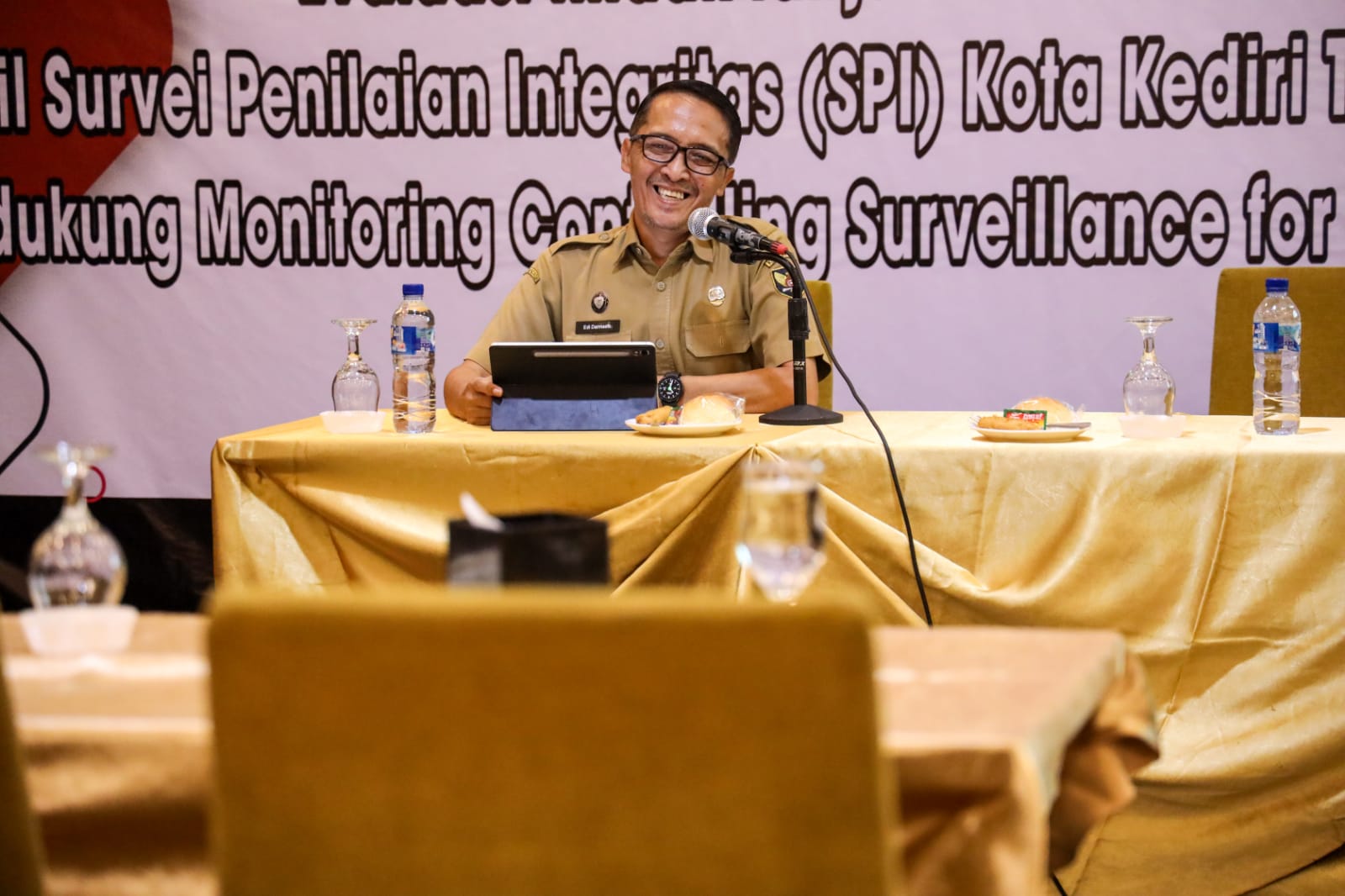 Sinergikan OPD dalam Meningkatkan Hasil SPI dan MCSP, Plt Inspektur Kota Kediri Pimpin Monev dan Paparkan Strategi