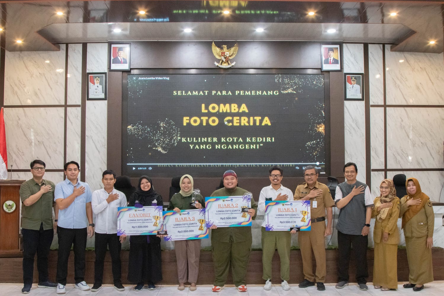 Puncak Gelaran Lomba Foto Cerita “Kuliner Kota Kediri yang Ngangeni”, Empat KIM Keluar sebagai Juara