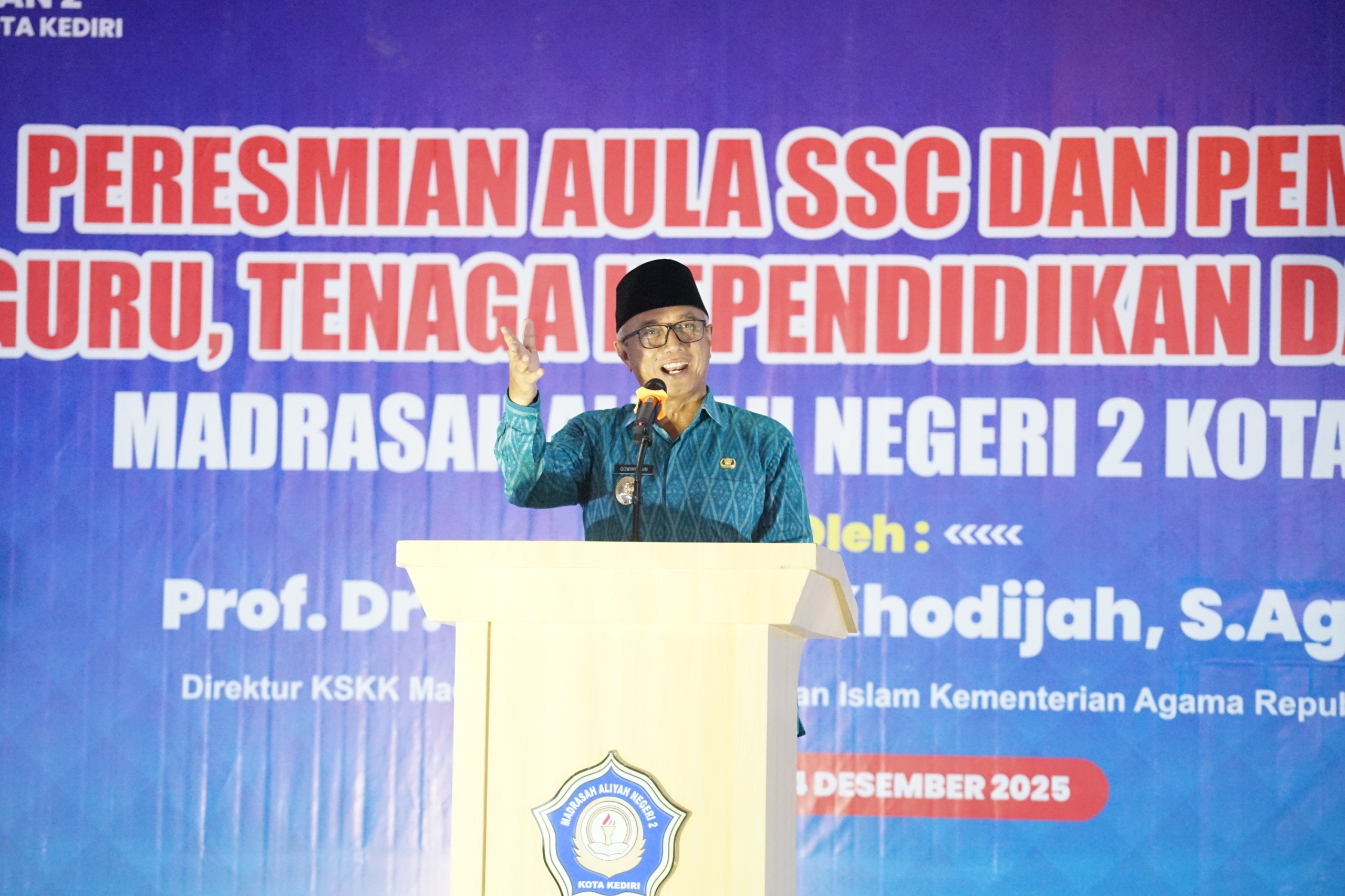 Hadiri Peresmian Salim Sport Center MAN 2 Kota Kediri, Gus Qowim Optimis Jadi Energi Baru Untuk Raih Prestasi