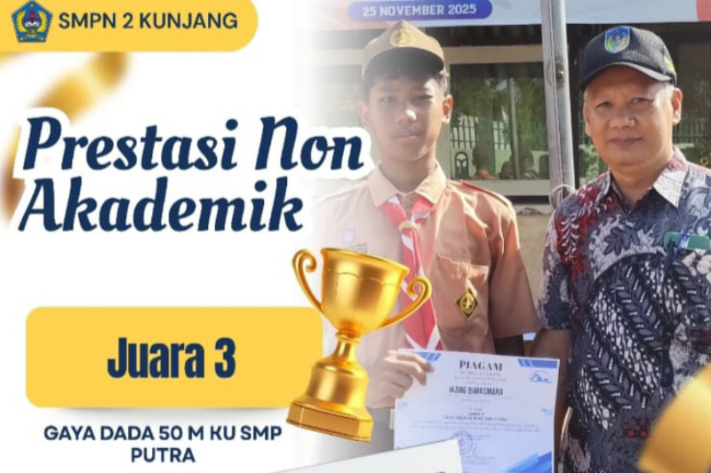 Siswa SMPN 2 Kunjang Raih Juara 3 Cabor Renang di Ajang O2SN Tingkat Kabupaten Kediri