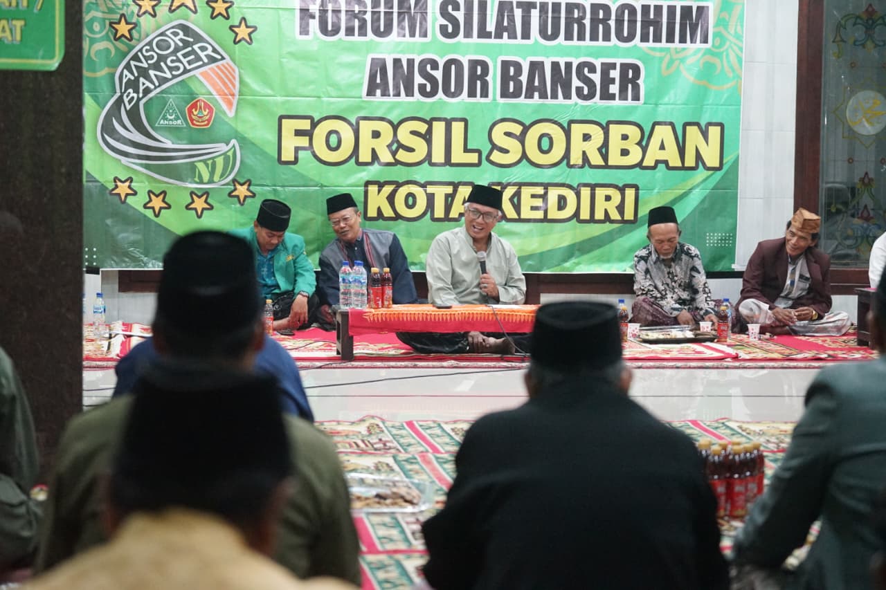 Gus Qowim Dorong Penguatan Ukhuwah di Pengajian Rutin Forsil Ansor Banser Kota Kediri 