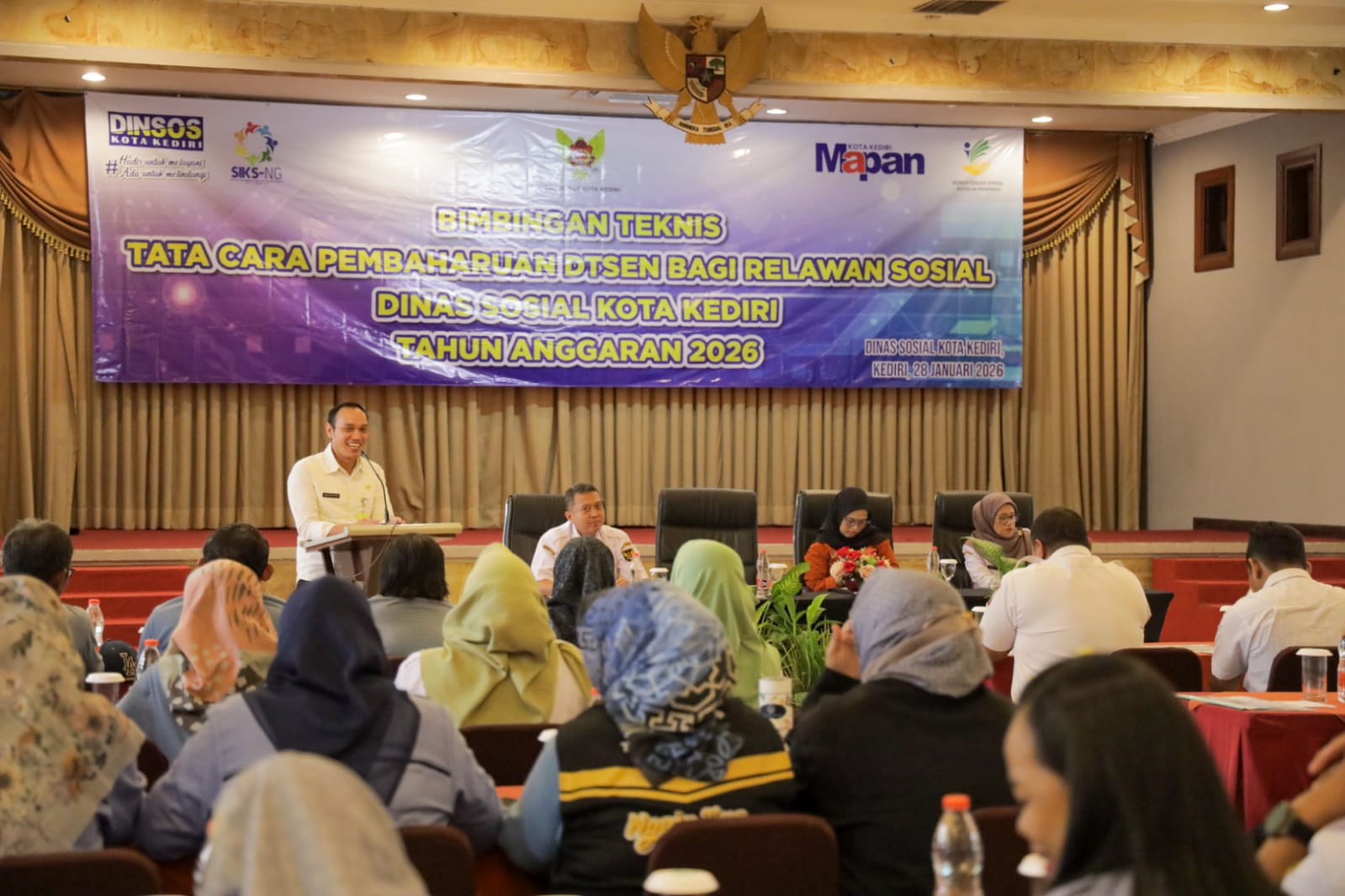 Dinas Sosial Kota Kediri Adakan Bimtek Pembaharuan DTSEN bagi Relawan dan Pekerja Sosial