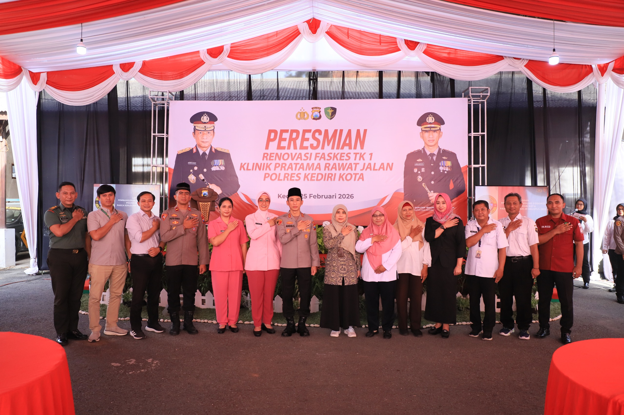 Peresmian Renovasi Faskes TK I Klinik Pratama Rawat Jalan Polres Kediri Kota, Perkuat Layanan Kesehatan Internal dan Masyarakat