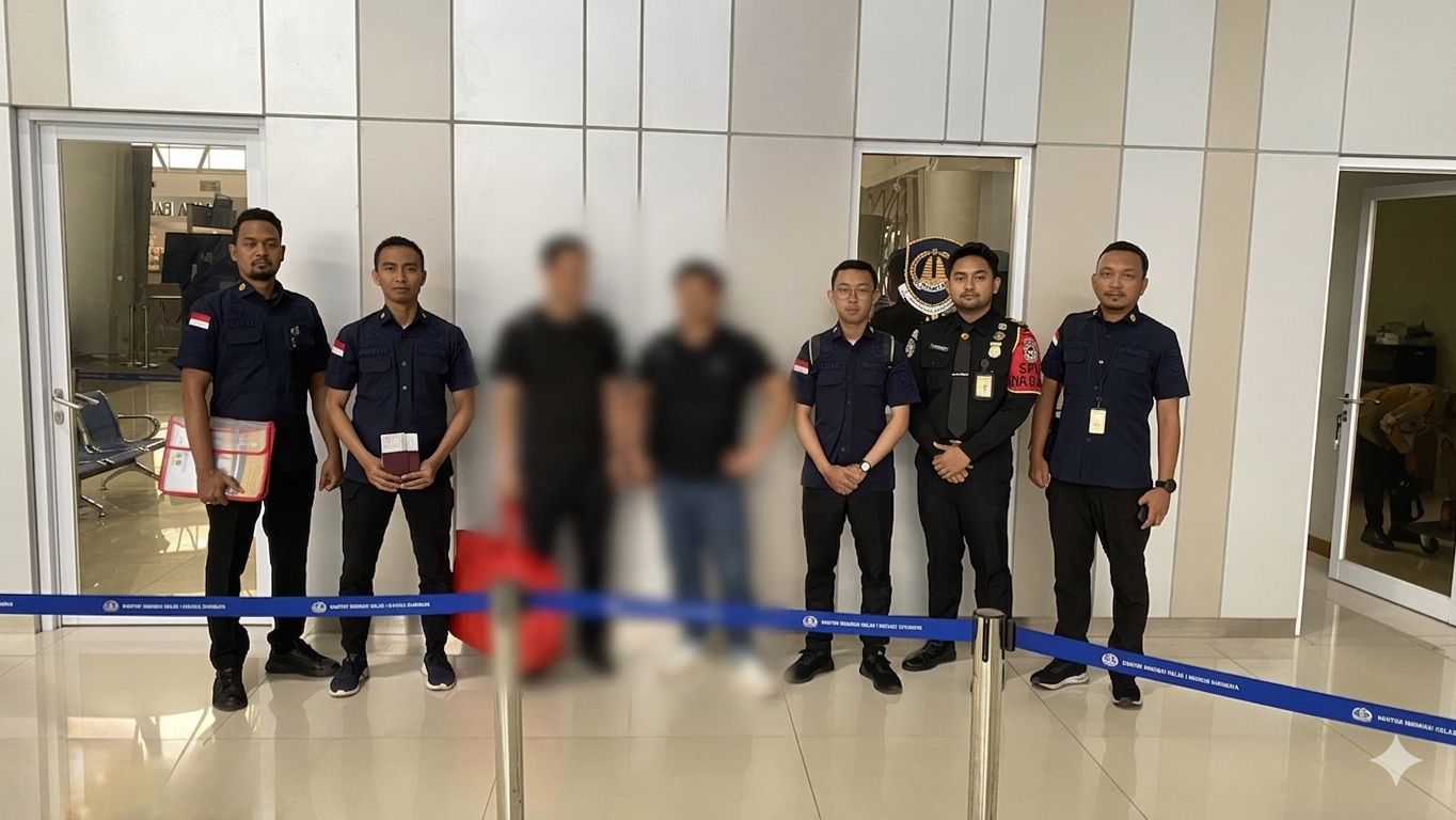 Pendestian dua warga negara asing asal tiongkok terkait  pelanggaran penyalahgunaan izin tinggal keimigrasian