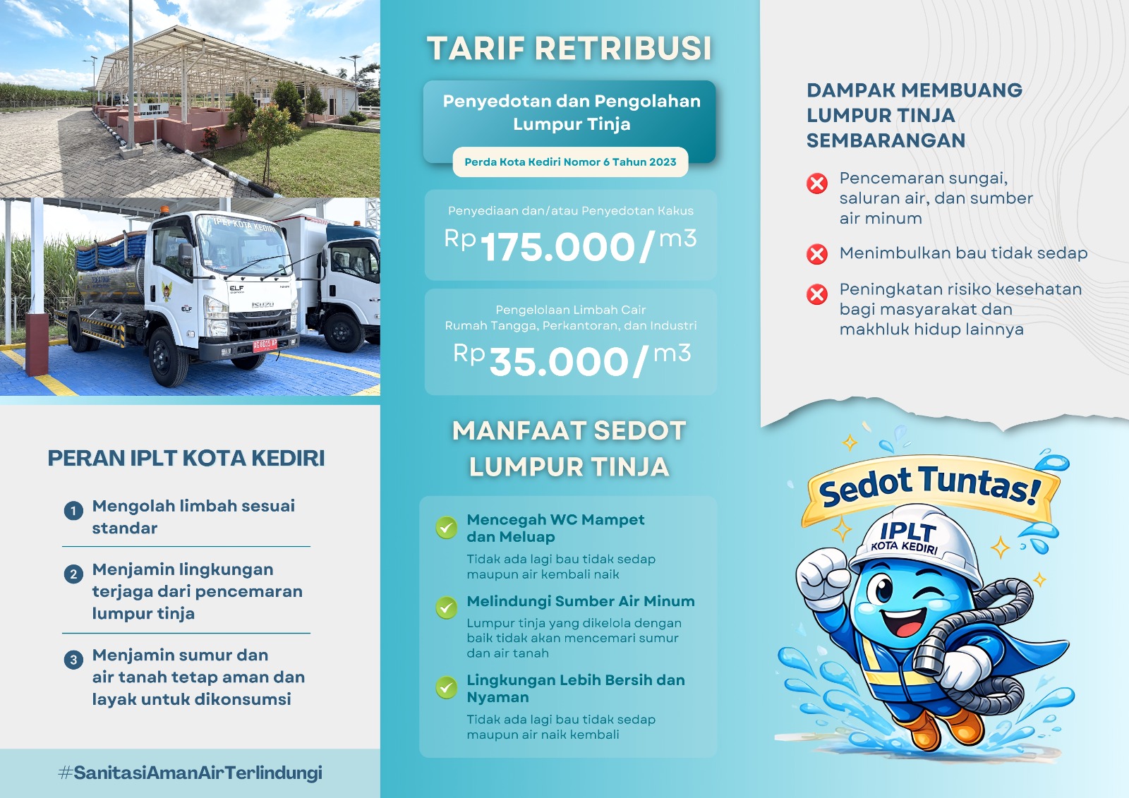 Optimalkan Pengelolaan Limbah Domestik, Ini Layanan Inovatif DPUPR Kota Kediri