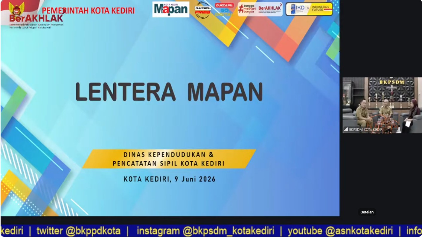 Webinar Lentera MAPAN Soroti Pentingnya Validitas dan Keamanan Data Kependudukan