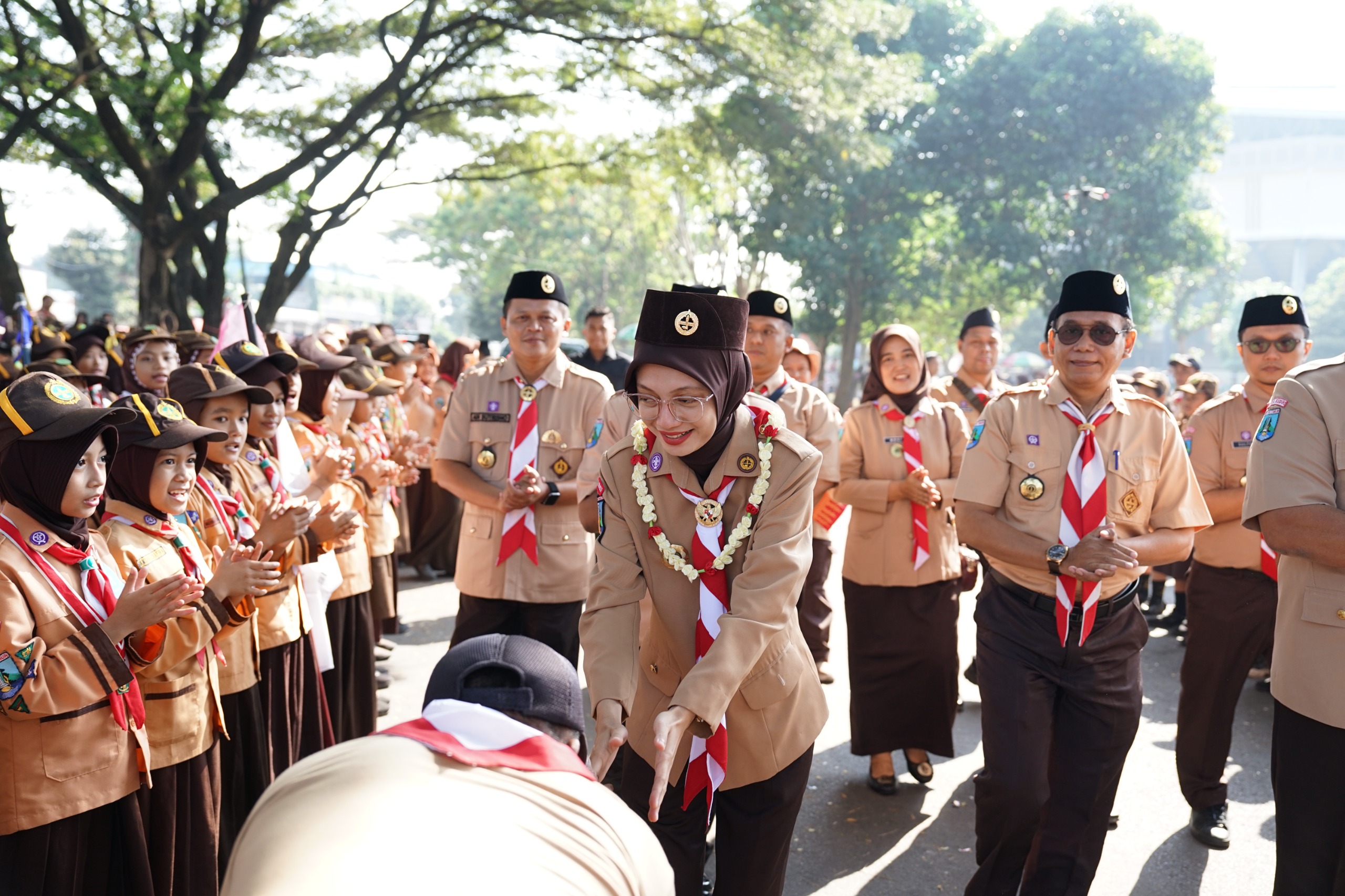 Buka Pesta Pra Siaga dan Siaga Kwarran Mojoroto 2026, Mbak Wali Tanamkan Nilai Disiplin dan Gotong Royong