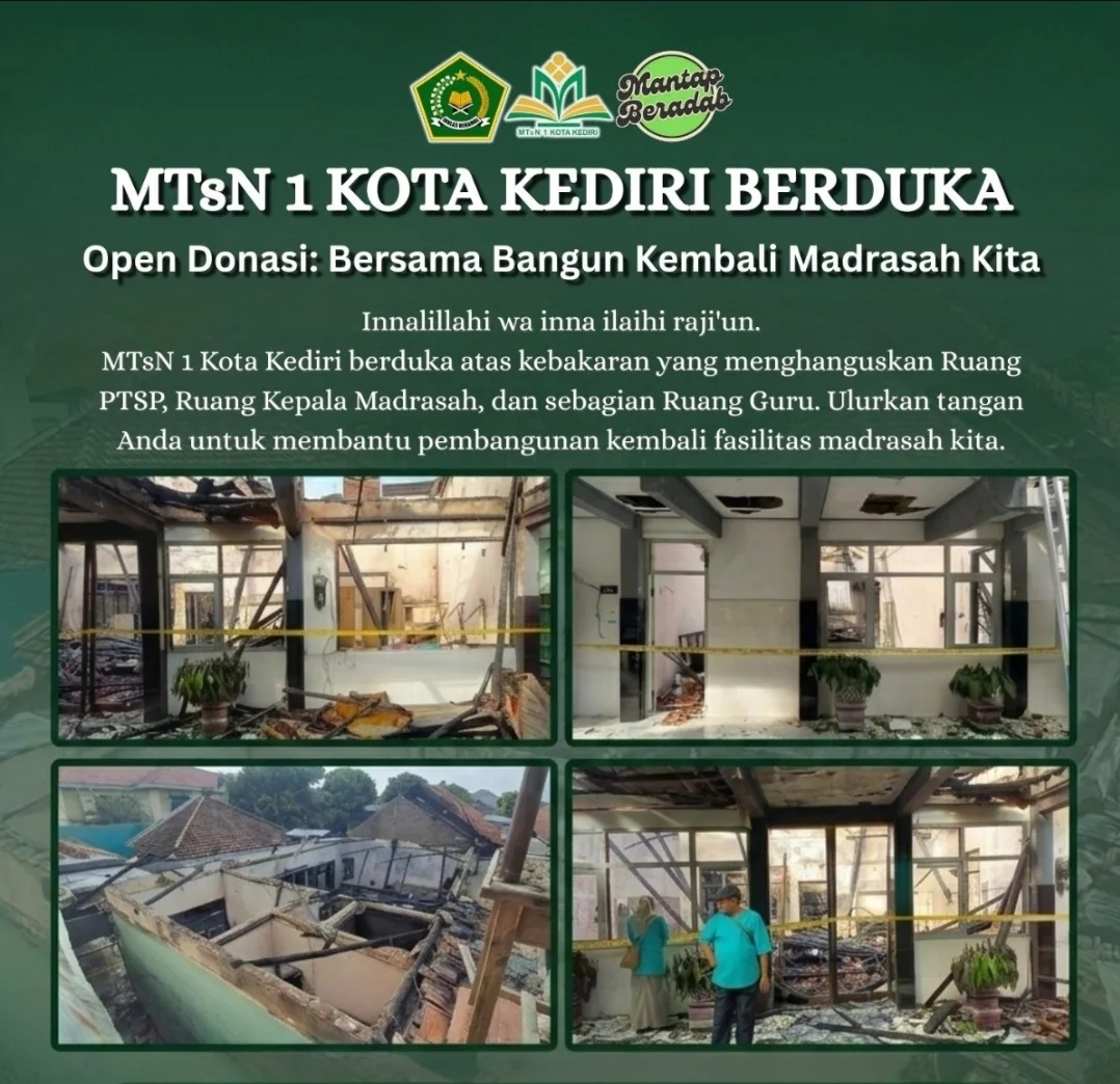 Pray for Masansa: Total Kerugian Capai 2 Miliar, MTSN 1 Kota Kediri Membuka Donasi