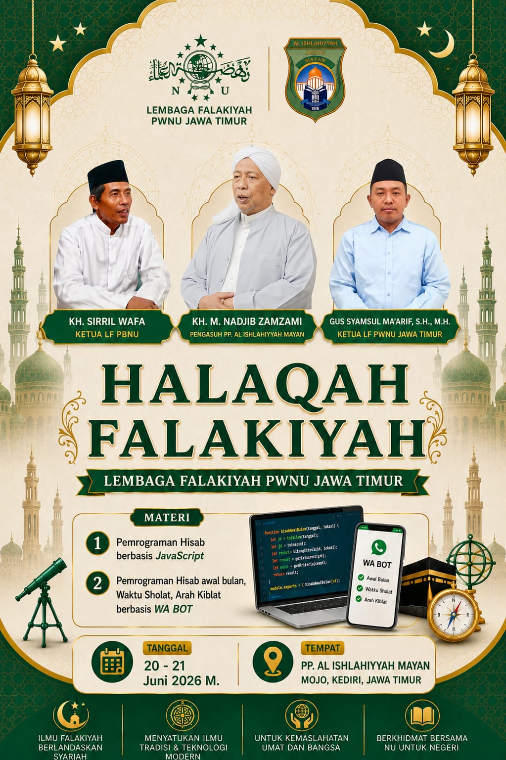 Tingkatkan Literasi Digital Falak, LF PWNU Jatim Gelar Halaqah Falakiyah di Kediri