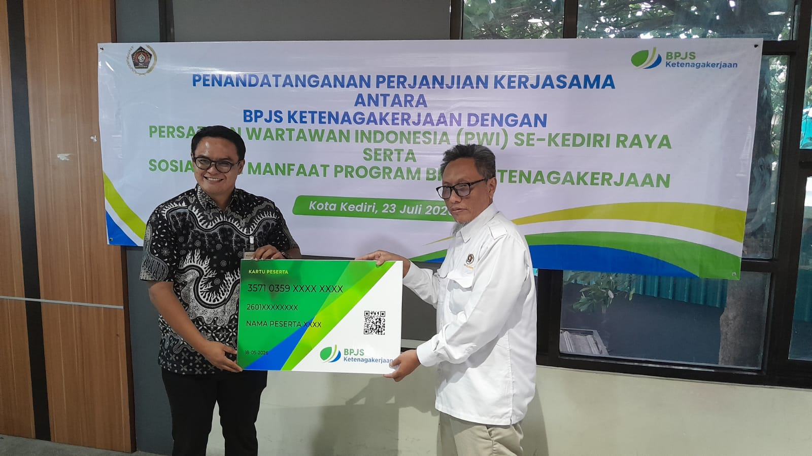 PWI Kediri Raya Bekerjasama dengan BPJS Ketenagakerjaan untuk melindungi anggotanya