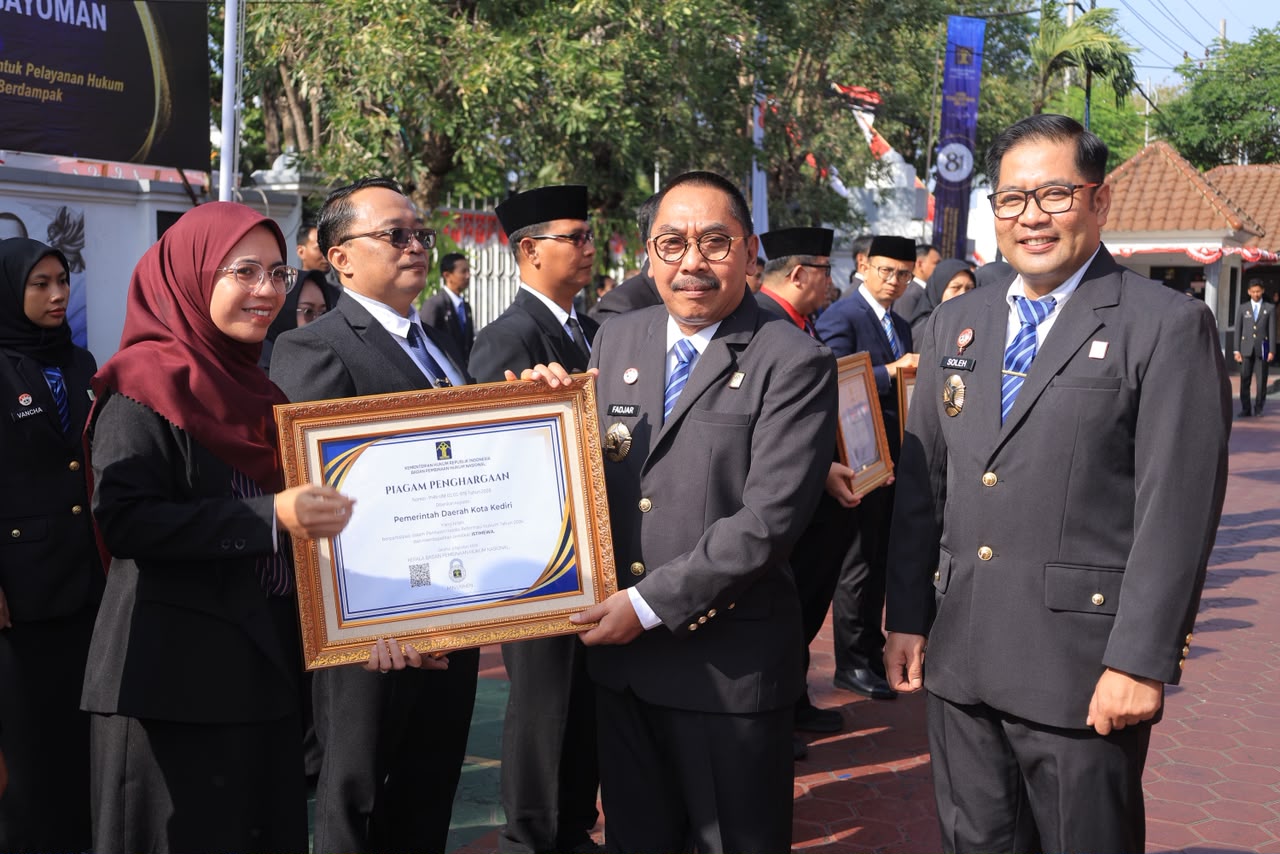 Pemkot Kediri Raih Nilai 99,1 dan Predikat Istimewa dalam Penilaian Indeks Reformasi Hukum 2026