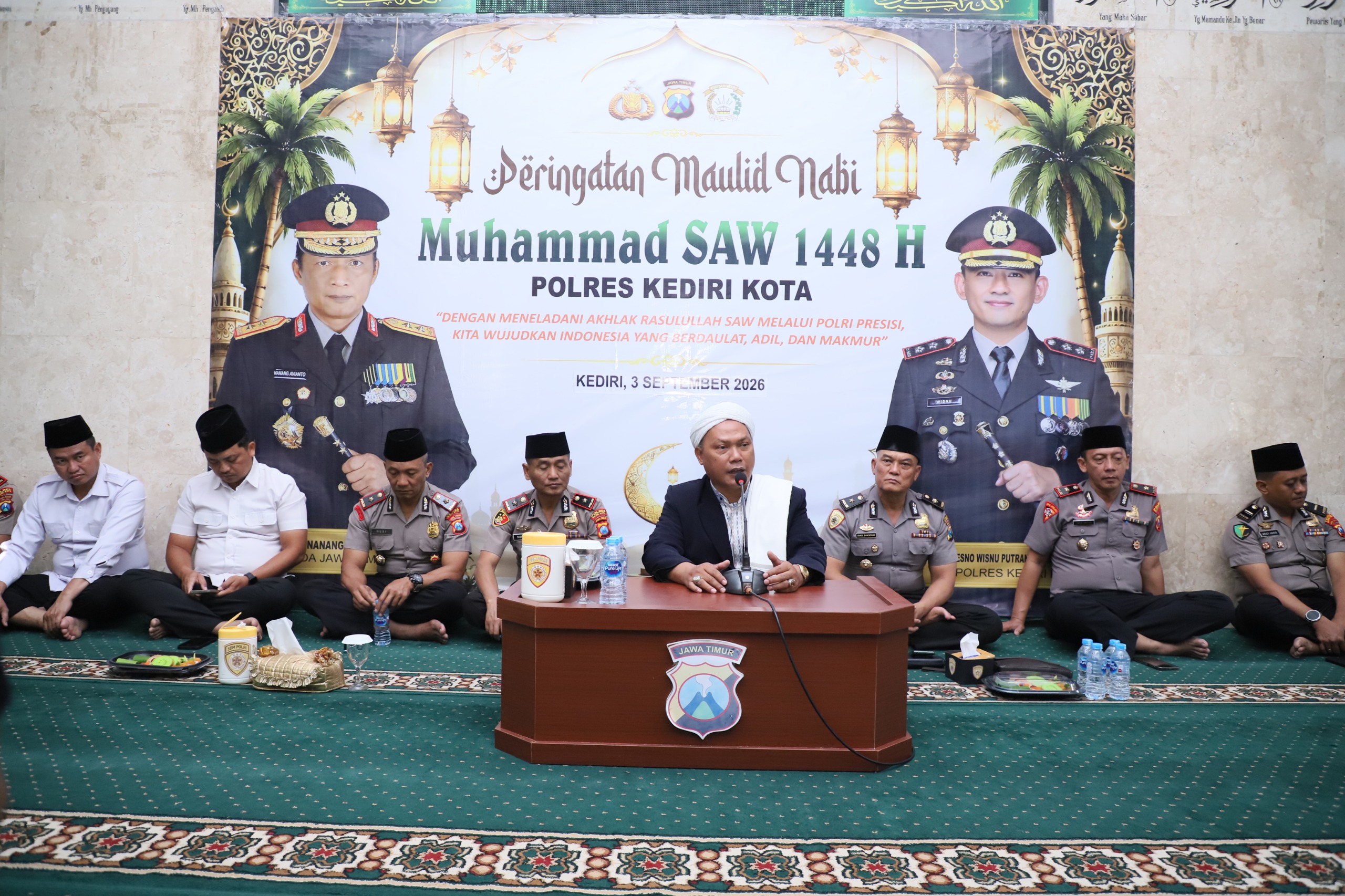 Polres Kediri Kota Gelar Maulid Nabi 1448 H, Perkuat Keteladanan Rasulullah dalam Pelayanan Presisi